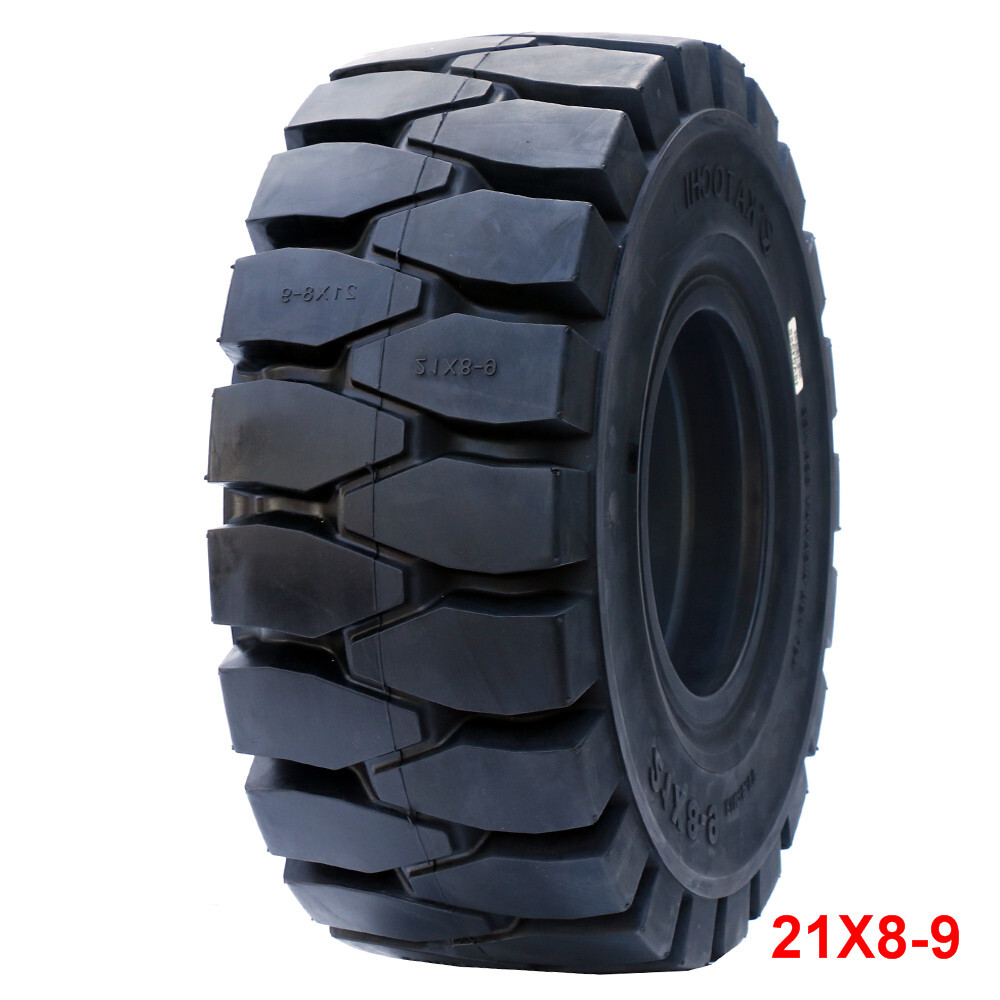 concrete pan solid rubber wheel tyre 21x8 - 9 forklift tyre for buffer bumper car  