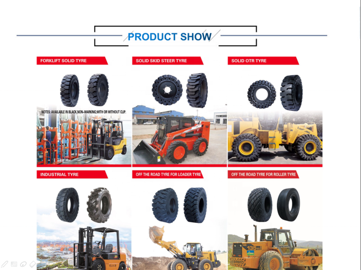Tire manufacturer wholesale price 23x9-10 quick clip solid tires for linde forklift  