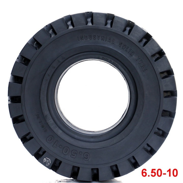 6.50-10 Forklift solid rubber tires Solid tire for forklift with good quality  