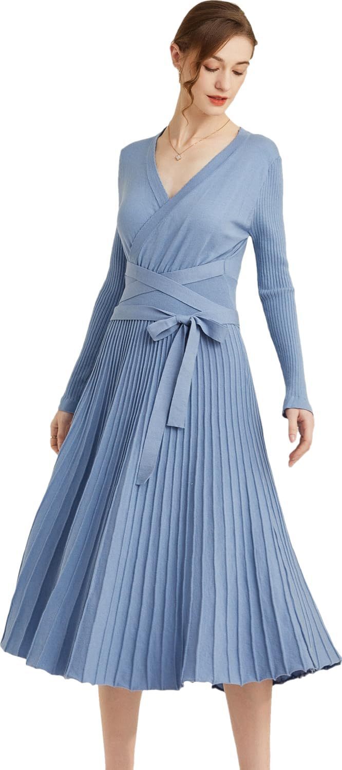 navy blue dress for baby girl Knitted, Draped & Sequinned: How to Style Winter Dresses main image 1