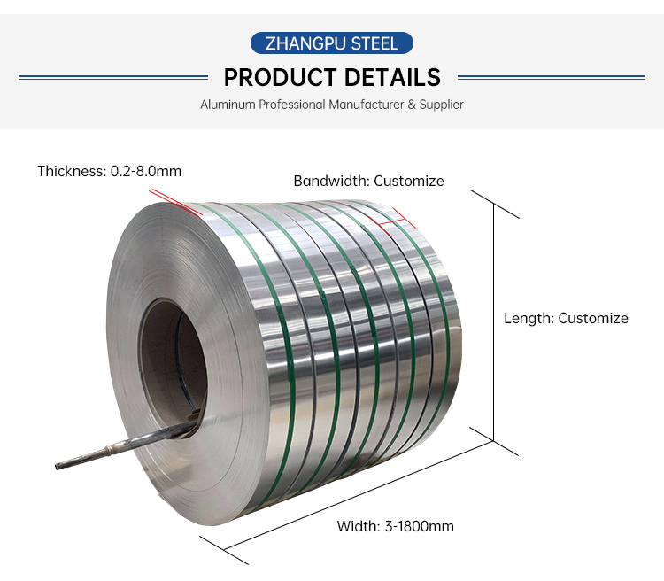 China Supply AISI Alu Aluminium Strip Coil 1050 1060 1100