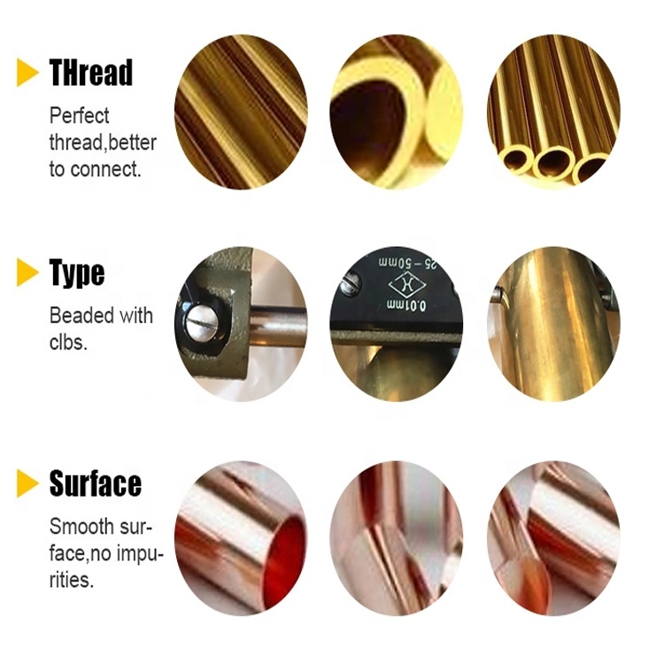 ASTM 70/30 CuZn37 CuZn40 Brass Pipe / Brass Bending Tube