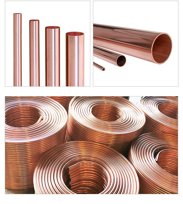 Custom size copper pipe 15mm tube 3/8" insulated copper pipes for air conditioners copper pipes coils