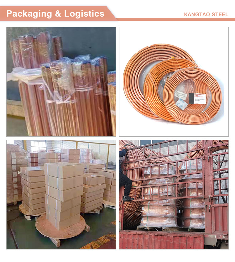 Custom size copper pipe 15mm tube 3/8" insulated copper pipes for air conditioners copper pipes coils