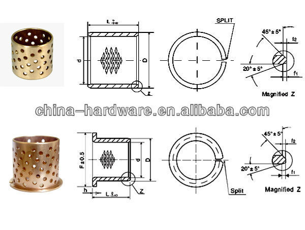 Sliding pm cusn bronze bushing copper tin zinc iron nickel material zinc brass alloy bush bearing