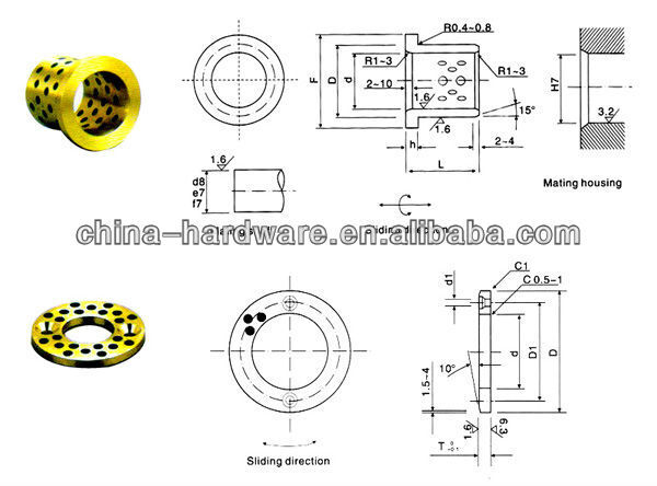 Sliding pm cusn bronze bushing copper tin zinc iron nickel material zinc brass alloy bush bearing