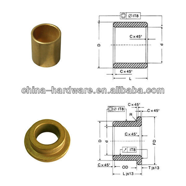 Sliding pm cusn bronze bushing copper tin zinc iron nickel material zinc brass alloy bush bearing