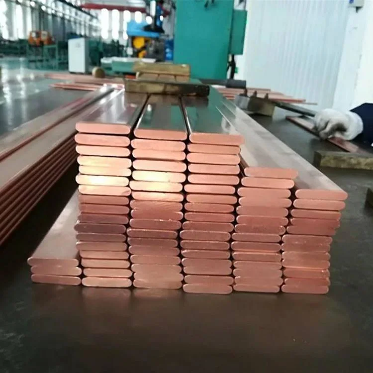 Custom Made Flat Bar Copper Extrusion Machine Copper Bus Bars for Electroplating Steel Core Bar Copper Electromagnet