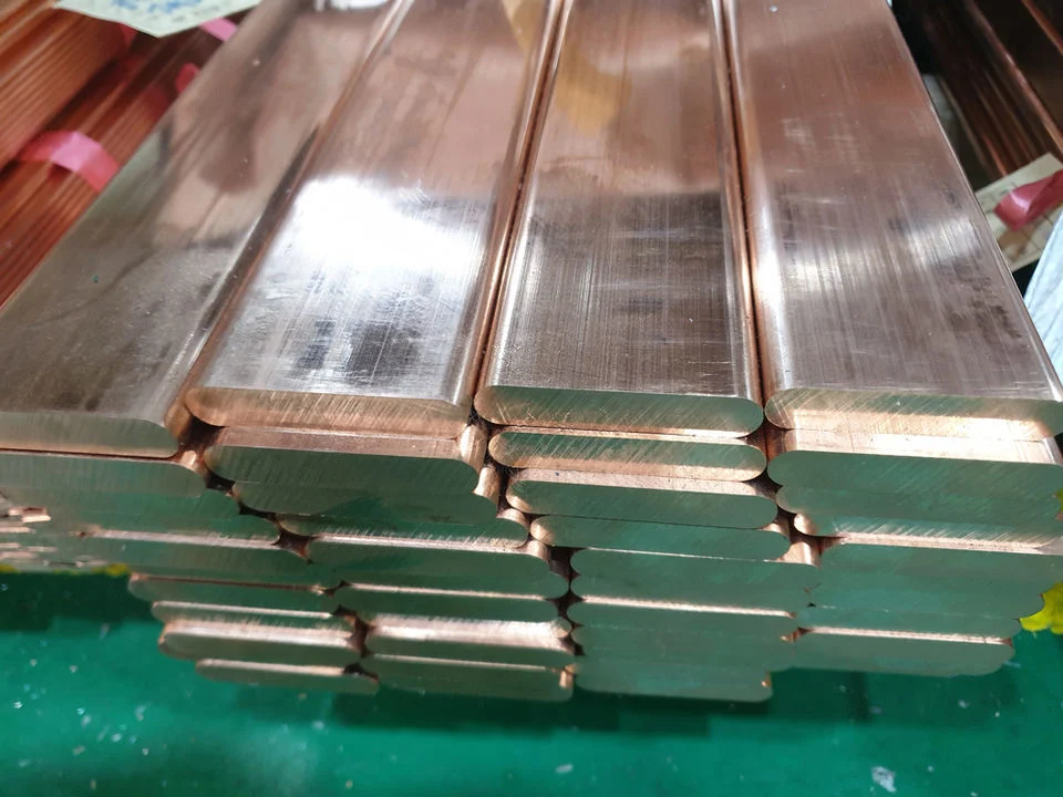 Custom Made Flat Bar Copper Extrusion Machine Copper Bus Bars for Electroplating Steel Core Bar Copper Electromagnet