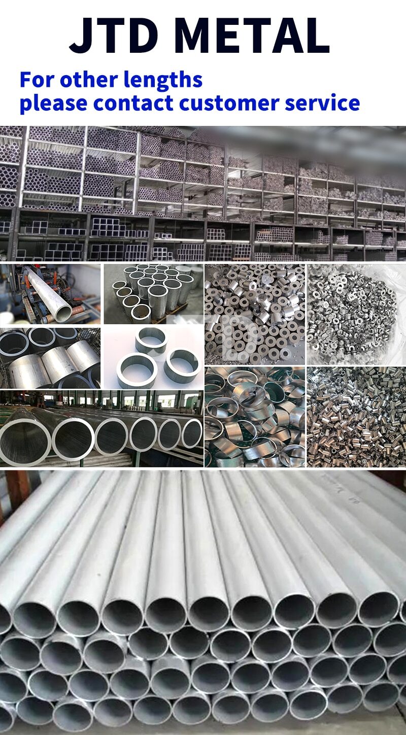 300mm long circular 6063 aluminum alloy pipe