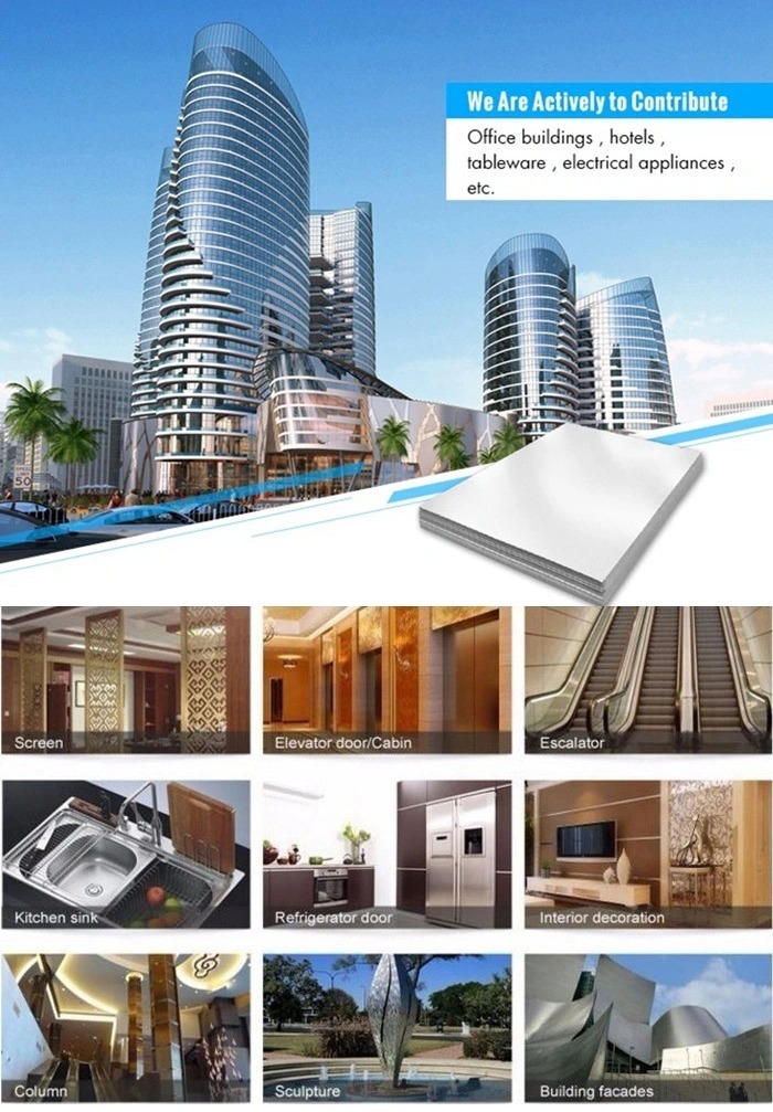 AISI SS color sheet 8K Golden Mirror Finish 201 304 316 430 Decorative Stainless Steel Sheet Plate