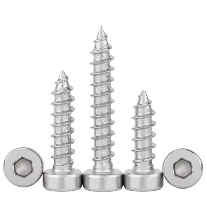 304 Stainless Steel Hexagonal Self-tapping Screws Cylindrical Head Self ...