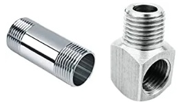 Beduan Stainless Steel Pipe Fittings, 1/2" NPT x 1/2" NPT Male Threaded, 2" Length Nipple Cast Pipe