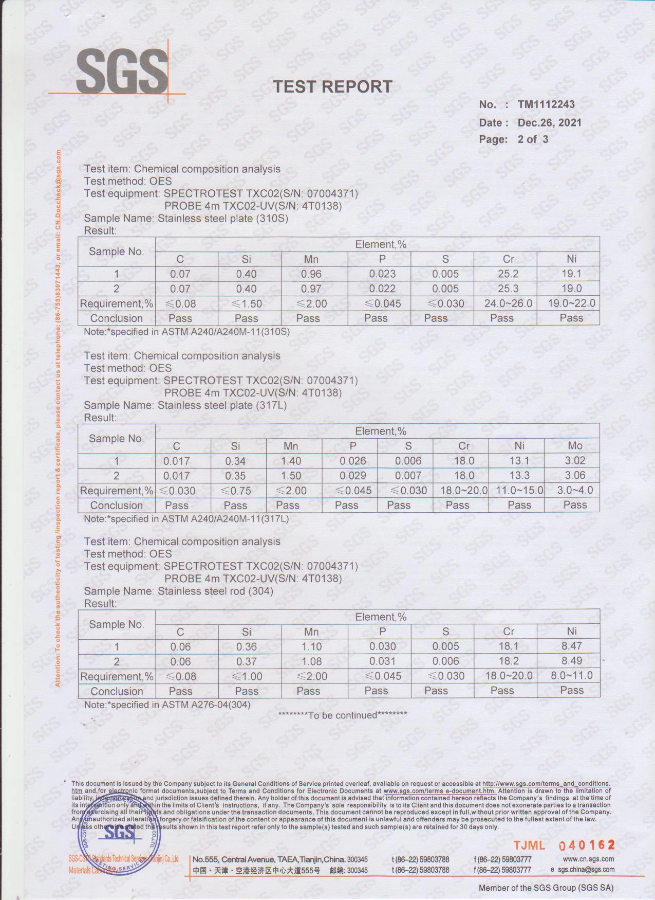 Quality certification 5