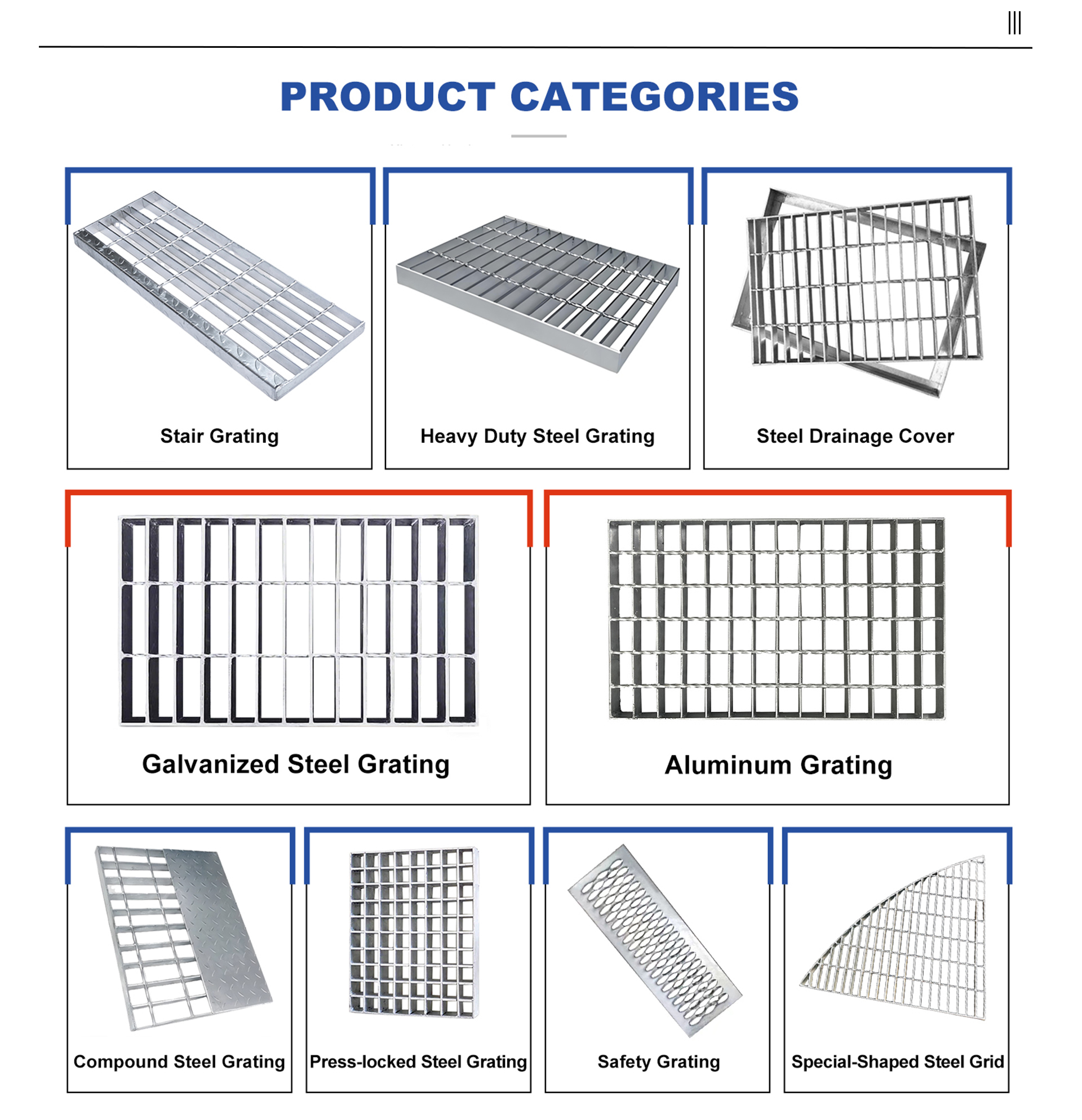 Galvanized Steel Grating Metal Building Drain Grating