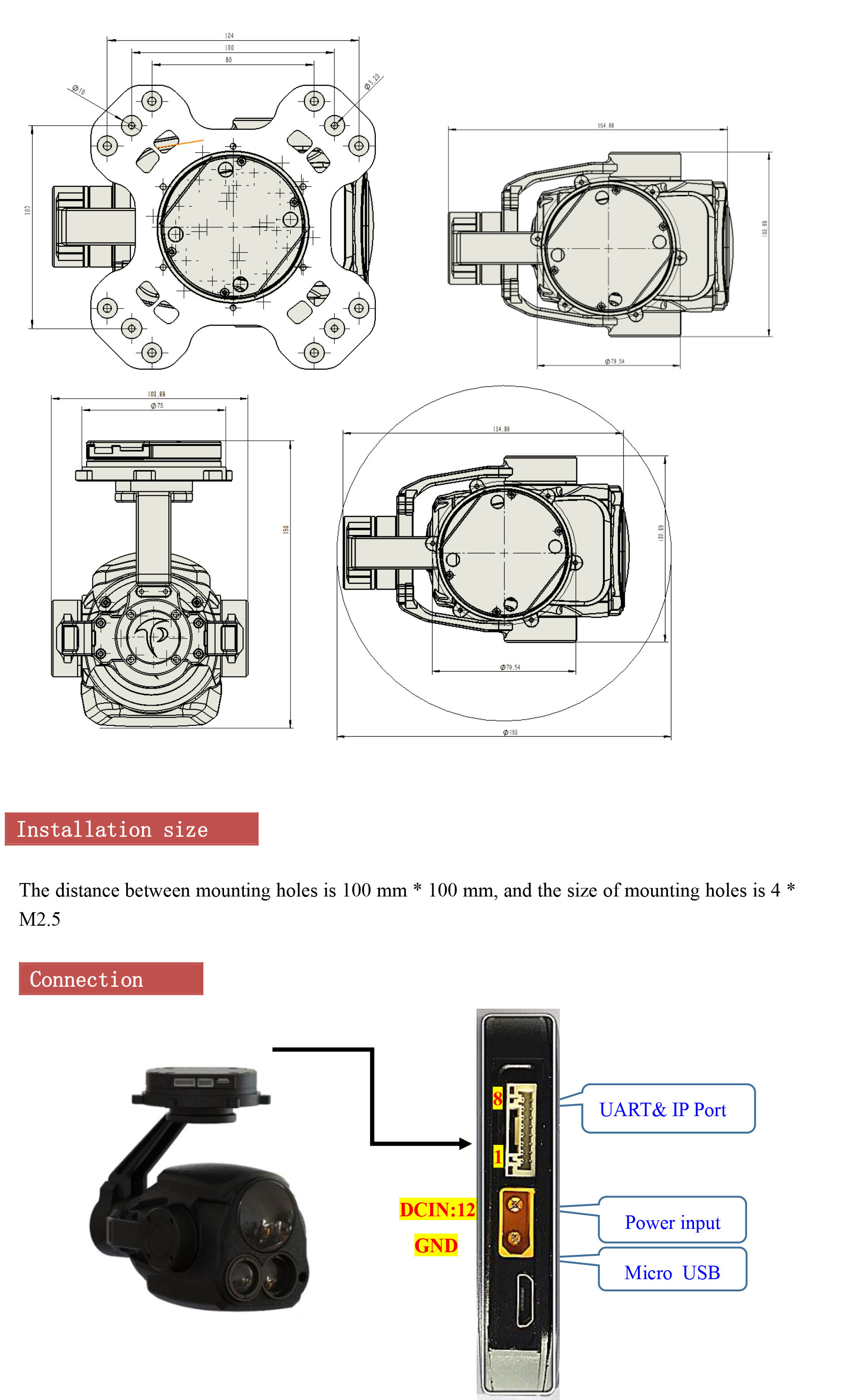 LHT30S90?20 30 Optical Zoom Camera + 2000m Laser Distance Measuring + 3-Axis