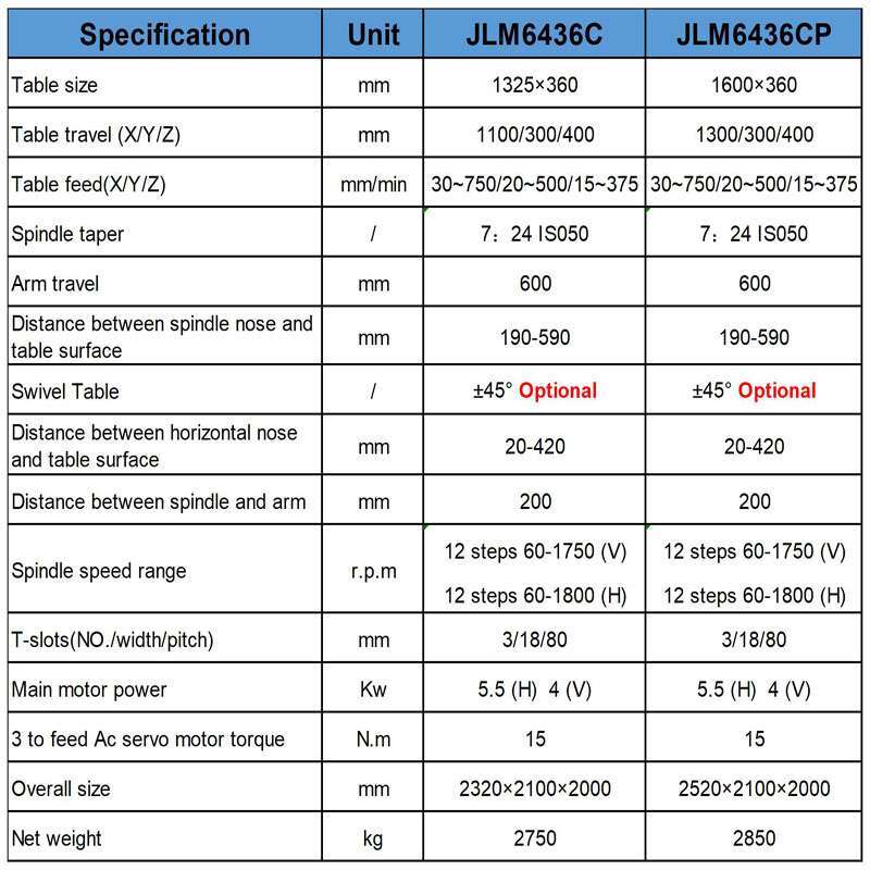 Universal milling machine JLM6436C