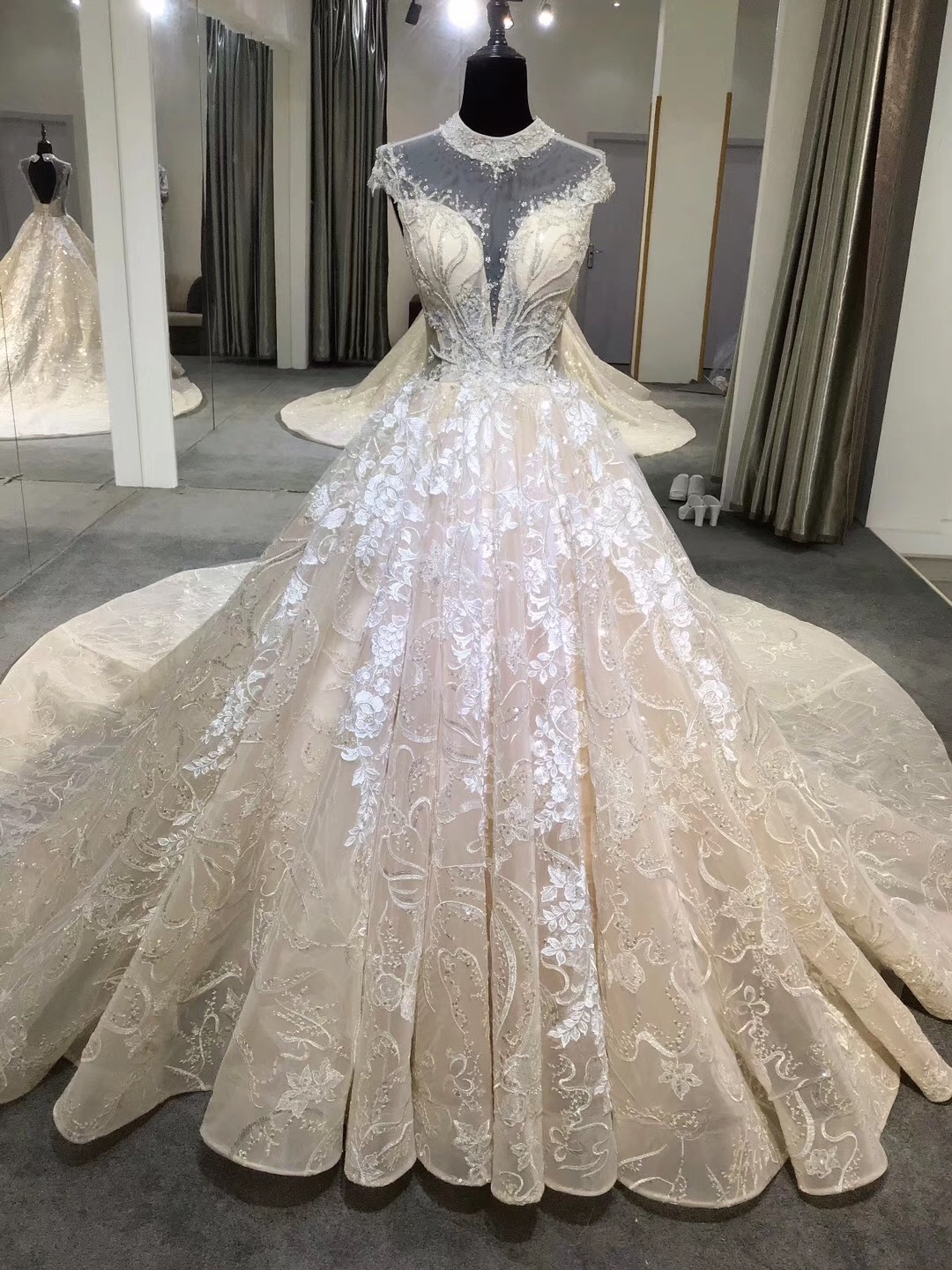 cap sleeve ball gown