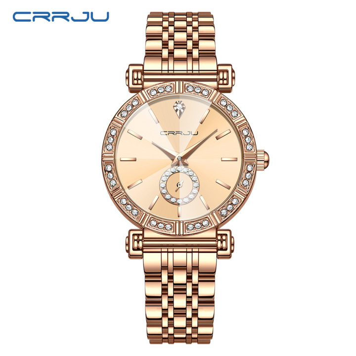 CRRJU 5011 new arrival stainless steel band Fashion Women Watch relogio feminino 