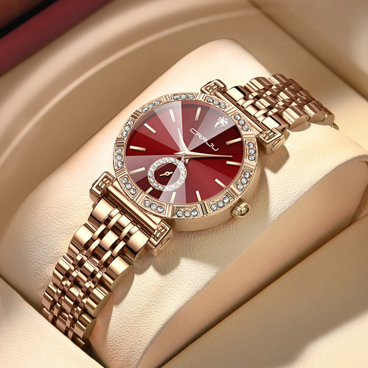 CRRJU 5011 new arrival stainless steel band Fashion Women Watch relogio feminino 