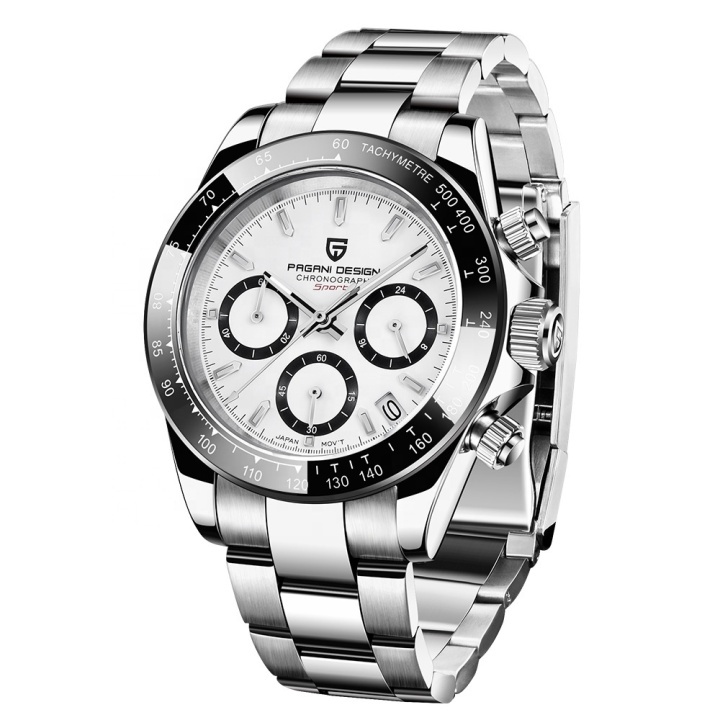 Top Brand Pagani Design 1644 Mechanical Stainless Steel Chronograph Automatic Watch