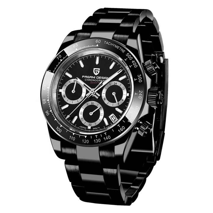 Top Brand Pagani Design 1644 Mechanical Stainless Steel Chronograph Automatic Watch