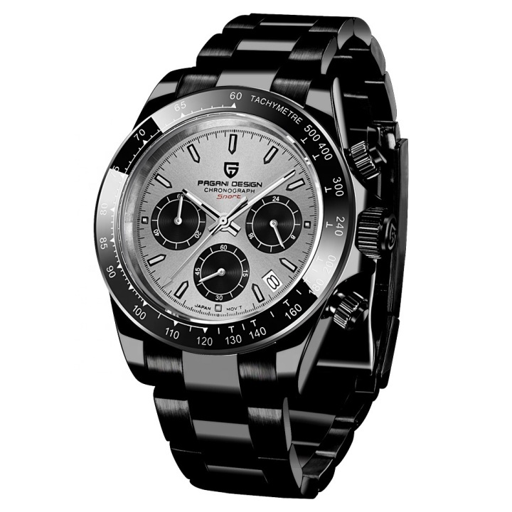 Top Brand Pagani Design 1644 Mechanical Stainless Steel Chronograph Automatic Watch