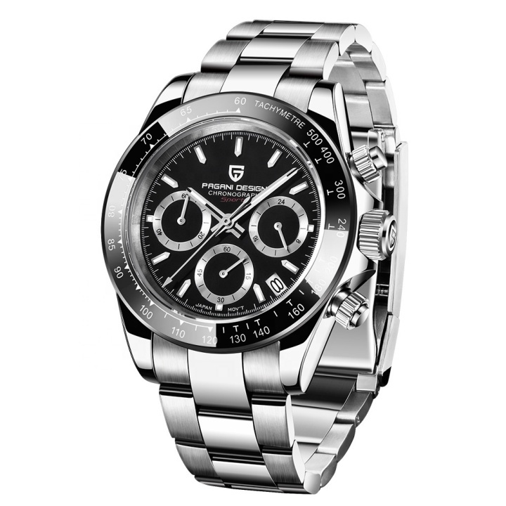 Top Brand Pagani Design 1644 Mechanical Stainless Steel Chronograph Automatic Watch