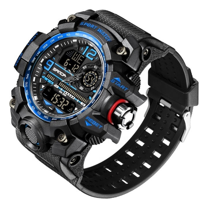 Sanda 3133 trendy fashion men's sport waterproof multi-function digital wrist watch