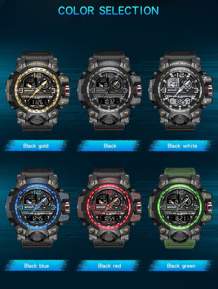 Sanda 3133 trendy fashion men's sport waterproof multi-function digital wrist watch