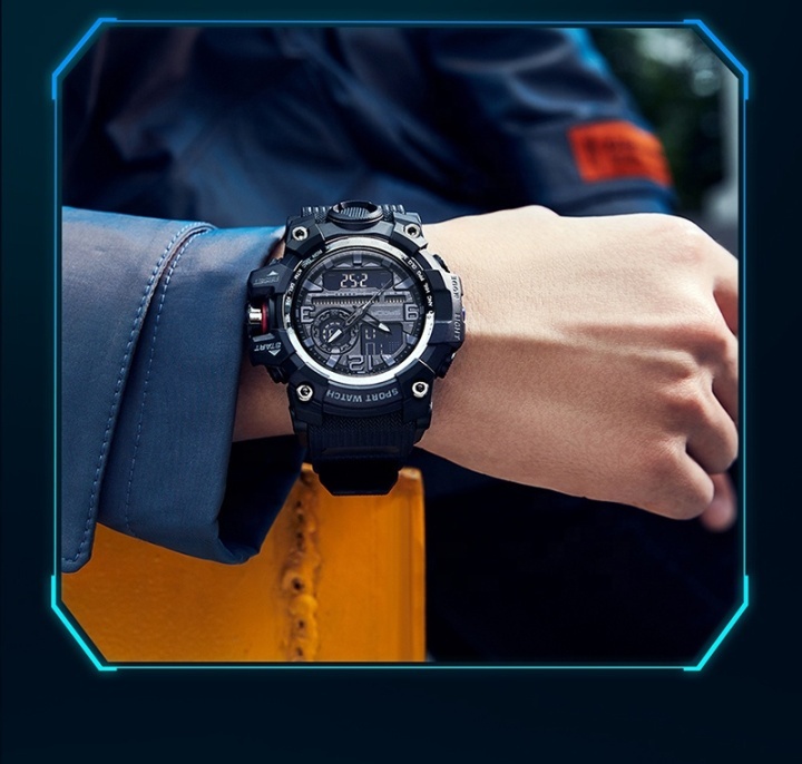 Sanda 3133 trendy fashion men's sport waterproof multi-function digital wrist watch