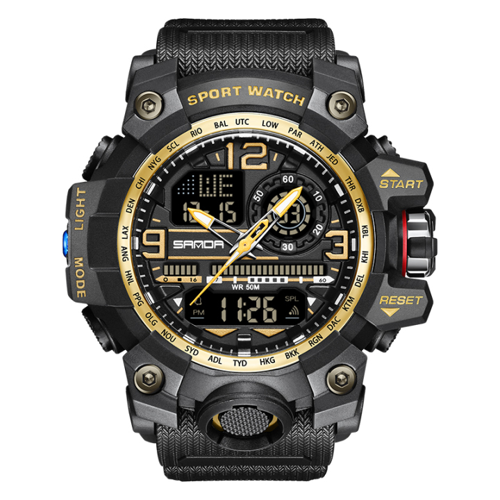 Sanda 3133 trendy fashion men's sport waterproof multi-function digital wrist watch