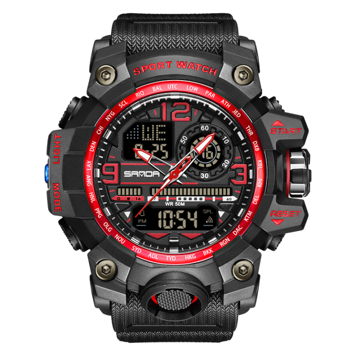 Sanda 3133 trendy fashion men's sport waterproof multi-function digital wrist watch