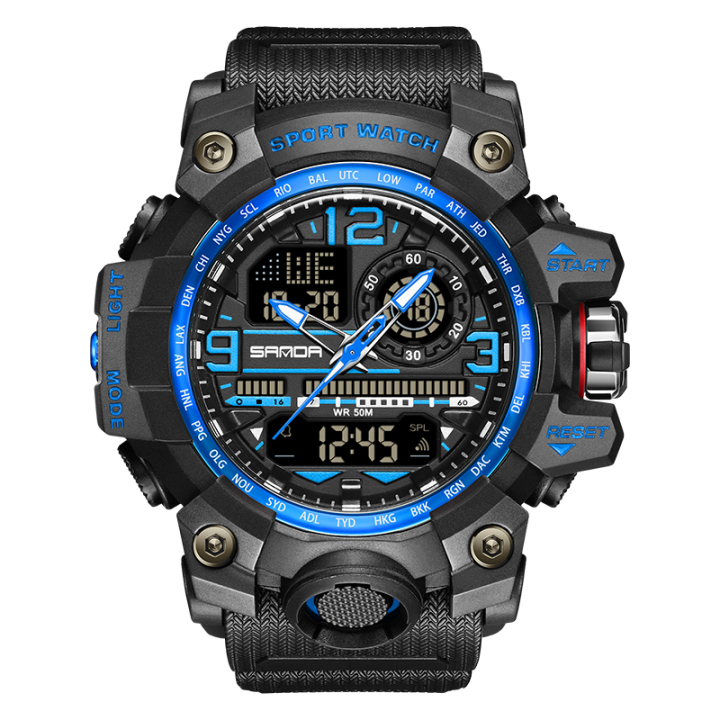 Sanda 3133 trendy fashion men's sport waterproof multi-function digital wrist watch
