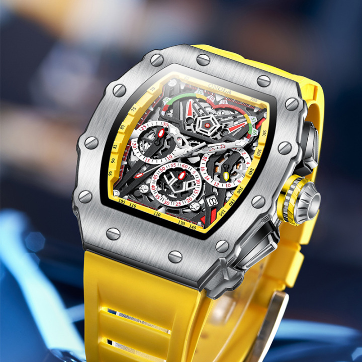 ONOLA 6827 Luminous Waterproof Wrist Watch Men's Quartz Watches With Chronograph Analog