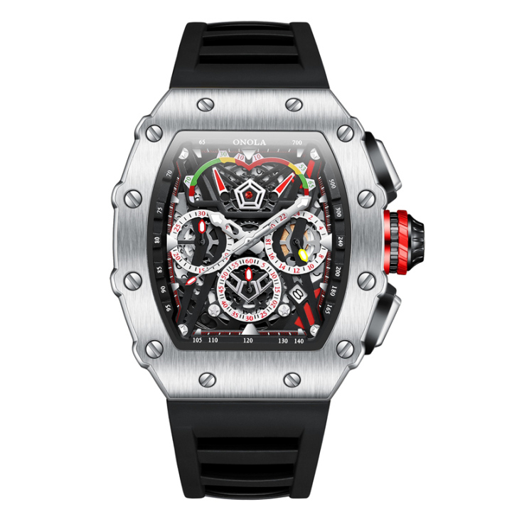 ONOLA 6827 Luminous Waterproof Wrist Watch Men's Quartz Watches With Chronograph Analog