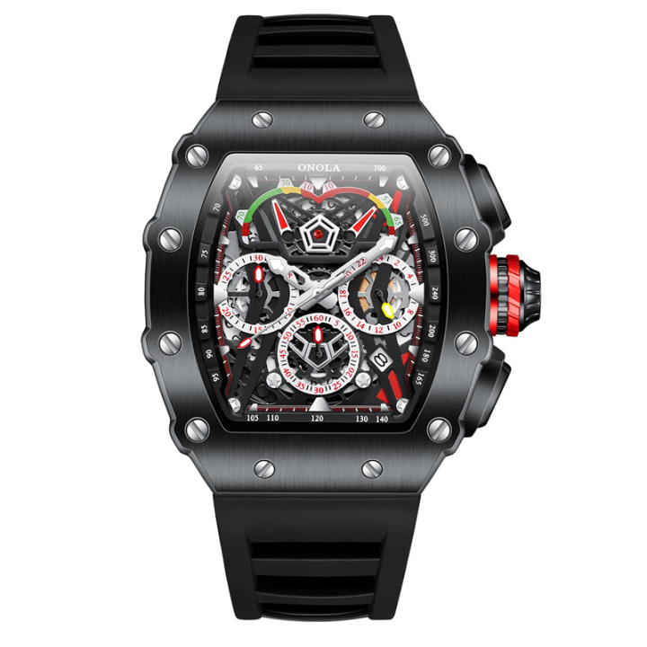ONOLA 6827 Luminous Waterproof Wrist Watch Men's Quartz Watches With Chronograph Analog