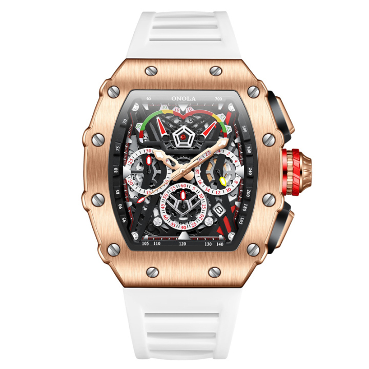 ONOLA 6827 Luminous Waterproof Wrist Watch Men's Quartz Watches With Chronograph Analog