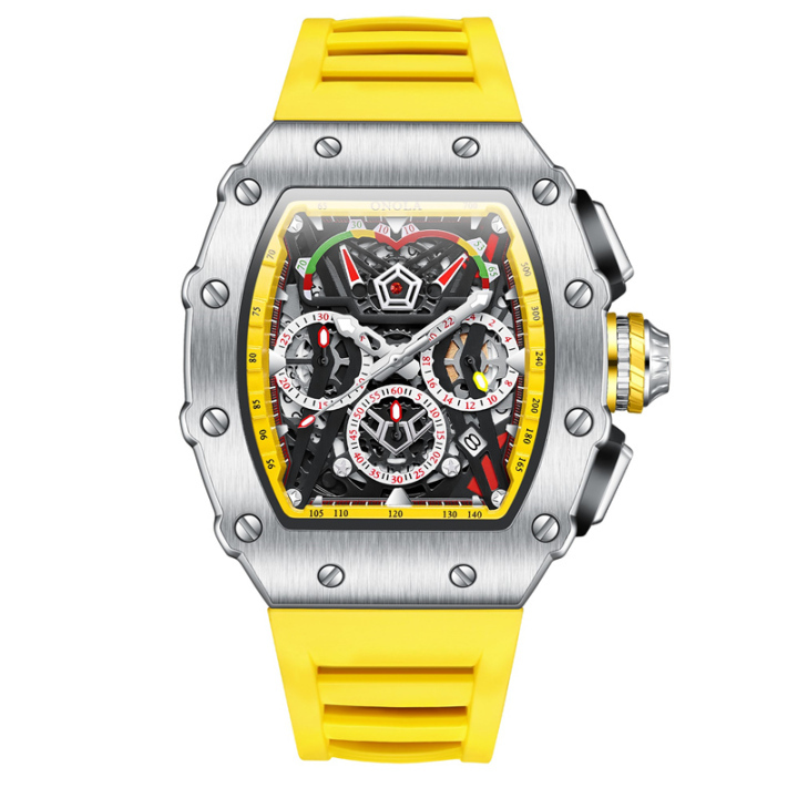 ONOLA 6827 Luminous Waterproof Wrist Watch Men's Quartz Watches With Chronograph Analog