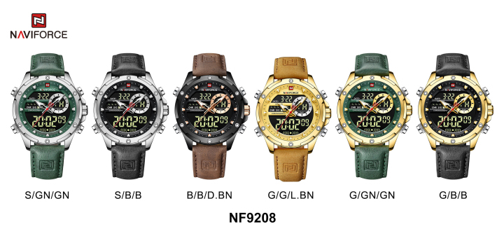 NAVIFORCE 9208 New Men's Quartz Watch Multi functional Student Watch Waterproof  Reloj de hombre