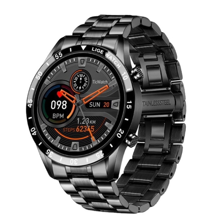 LIGE Full Touch Screen Smart Watch Sports Fitness Watch IP67 Waterproof For Android ios smartwatch 