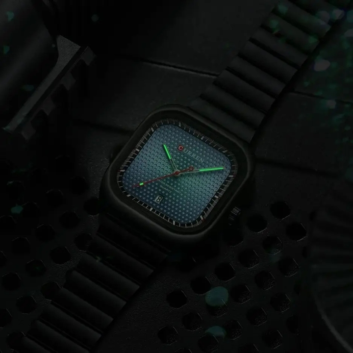 CURREN 8460 new arrival Sport Square Dial Quartz Men's Wristwatches Stainless Steel Bracelet