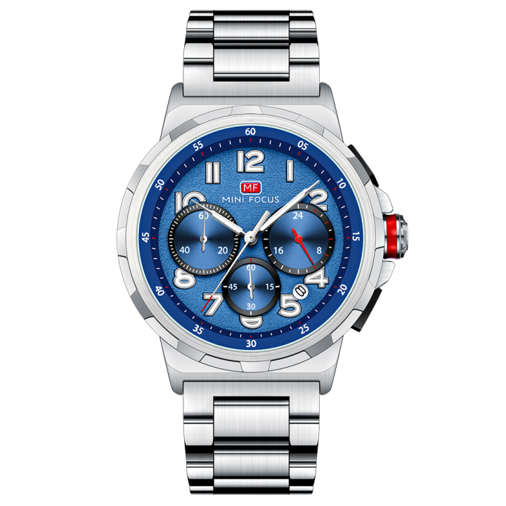 MINI FOCUS MF0492G New Design Fashion Men Quartz Watches Chronograph Waterproof Male WristWatches