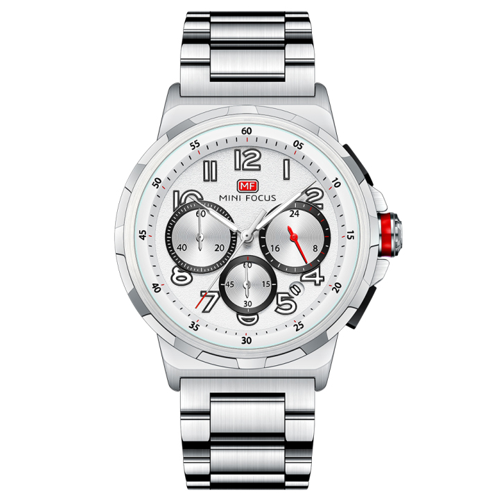 MINI FOCUS MF0492G New Design Fashion Men Quartz Watches Chronograph Waterproof Male WristWatches