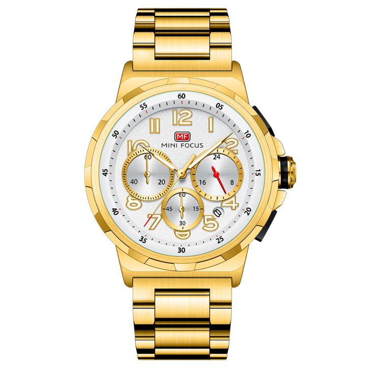 MINI FOCUS MF0492G New Design Fashion Men Quartz Watches Chronograph Waterproof Male WristWatches