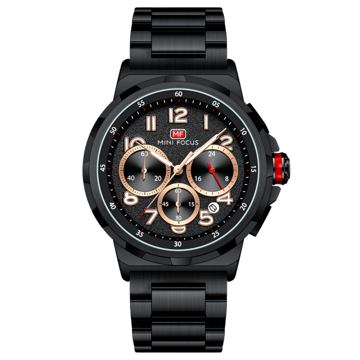MINI FOCUS MF0492G New Design Fashion Men Quartz Watches Chronograph Waterproof Male WristWatches
