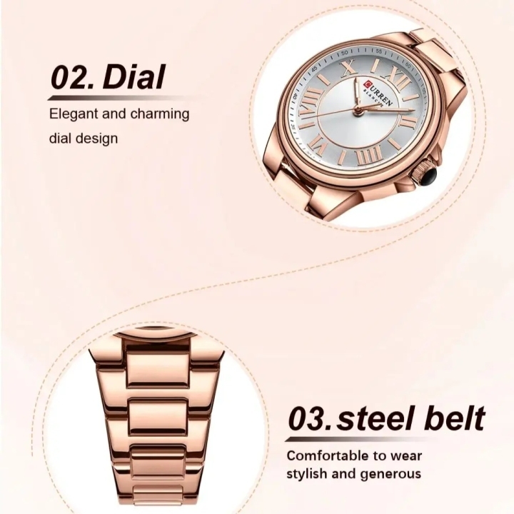 CURREN New Design 9061 Ladies Fashion Analog Quartz Watches Relogio Feminino