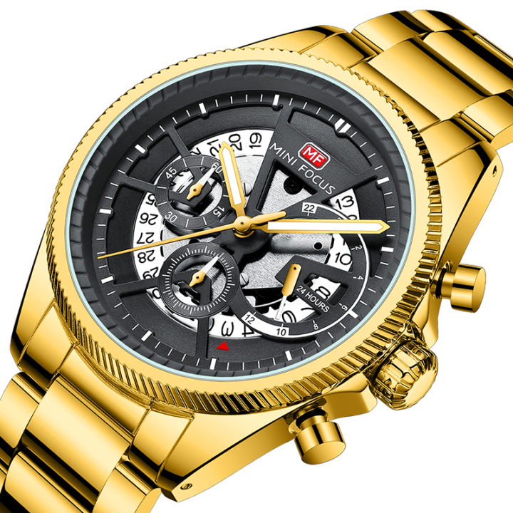 New Arrival MINI FOCUS 0490 Stainless steel band luminous hollow out Casual watch