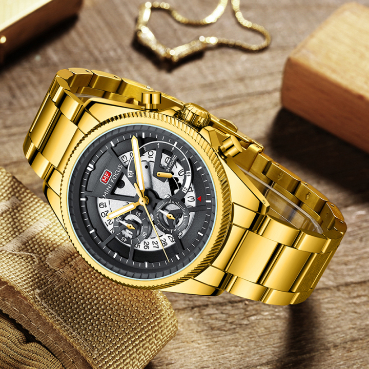 New Arrival MINI FOCUS 0490 Stainless steel band luminous hollow out Casual watch