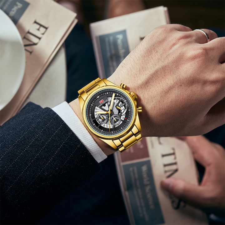 New Arrival MINI FOCUS 0490 Stainless steel band luminous hollow out Casual watch
